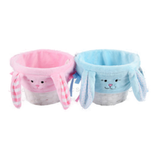 He Easter Bambo Basket W/Bunny