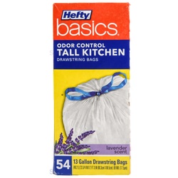 Hefty Kitchen Bag 13 Gal Lavender Scent 54 Ct