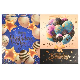 Gift Bag Happy Birthday Asst Color Lg