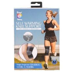 2Pk Knee Support Self Warming Asst Size