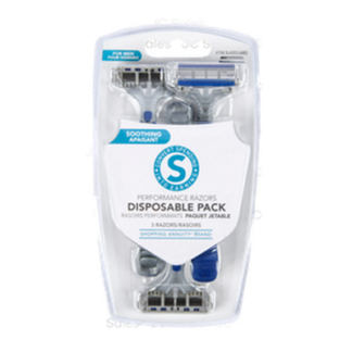 Shopping Annuity Mens Disposable Razor 4 Blade/3 Ct