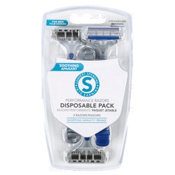 Shopping Annuity Mens Disposable Razor 4 Blade/3 Ct