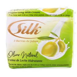 Silk Bar Soap Green (Natural Olive) 3 Pk