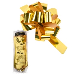 Pull Bows Metallic Gold Small 50Ct