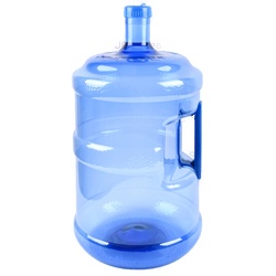 Plastic Water Bottle Blue W/Cap 5 Gallon