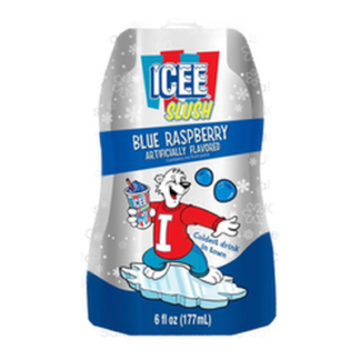 Icee Slush Blue Raspberry Drink Pouch 6 Oz