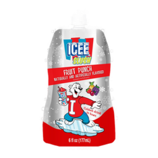 Icee Slush Fruit Punch Drink Pouch 6 Oz