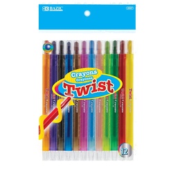 Bazic Twist-Up Crayons 12 Ct