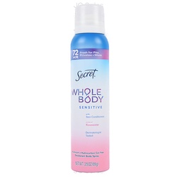 Secret Whole Body Spray Rosewater 3.5 Oz