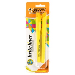 Bic Brite Liner Highlighter Yellow 2 Pk