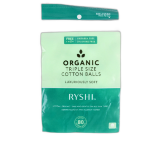 Organic Triple Size 100% Cotton Balls 80 Ct