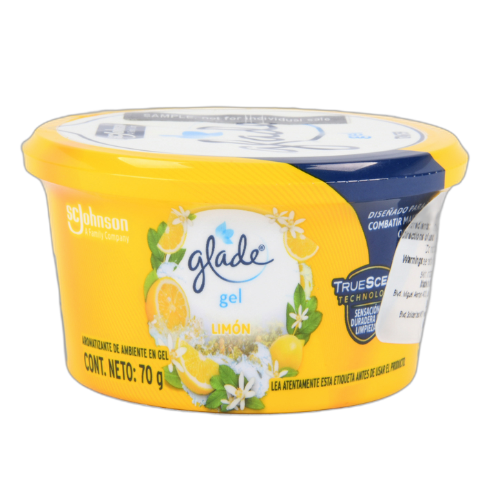 Glade Car Gel Air Freshener Lemon 2.46 Oz