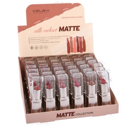 Celavi Lipstick Silk Velvet Matte Asst Colrs