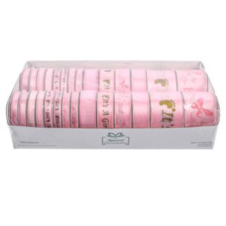 Baby Shower Girl Decor Ribbon Asst Sz Pdq