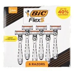 Bic Flex Razor 5 Blades 6 Pk
