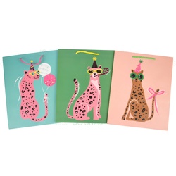 Birthday Gift Bag Cheetah Asst Medium