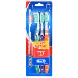 Oral-B Toothbrush 123 Soft 3 Pk