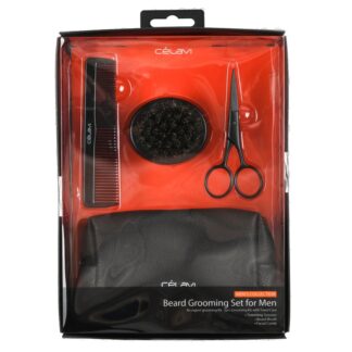 Celavi Men'S Beard Grooming Set 4 Pc