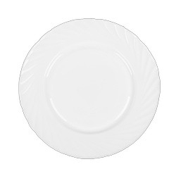 Opal Glass Dinner Plate White 10 In