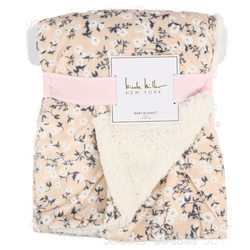 Baby Blanket Mink&Sherpa Ditsy Floral 30X40"