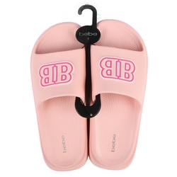 Bebe Women Eva Slides Dbl B Pink Patch Asst Sz