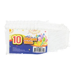 Plastic Mini Pot White 10 Ct