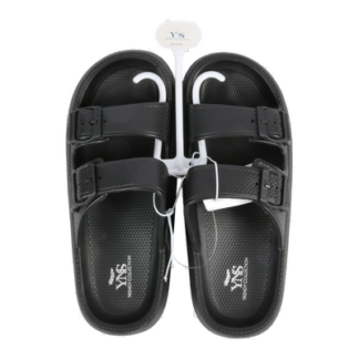 Women'S Double Strap Sandals Black Asst Size