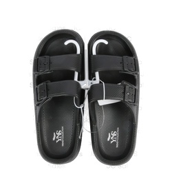 Women'S Double Strap Sandals Black Asst Size