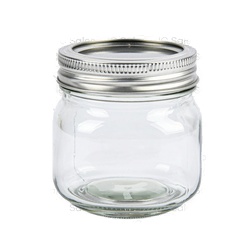 Kocina Glass Canning Jar Clear W/Tinplate Lid 8.11 Oz