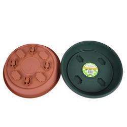 Planter Saucer W/Wheels Asst Col 11.5X2.625 In