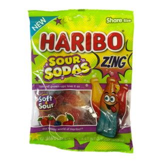 Haribo Gummy Candy Sour Sodas 3.6 Oz