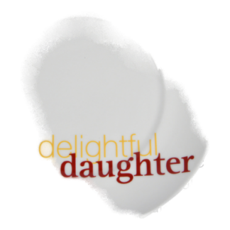 Ceramic Plate "Delightful Daughter" White Color