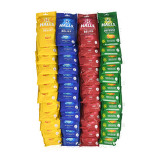 Halls Cough Drops 4 Assorted Clip Strips