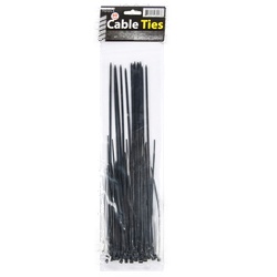 Multipurpose Cable Ties Black 4 Asst Sizes 60 Ct