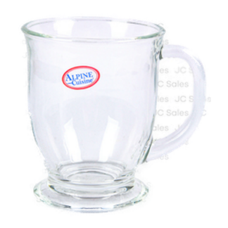 Glass Cup W/Handle Clear 14.8 Oz