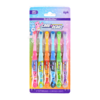 Care Bears Buddies Toothbrush Asst 6 Pk