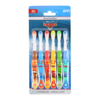 Cars Buddies Toothbrush Asst 6 Pk