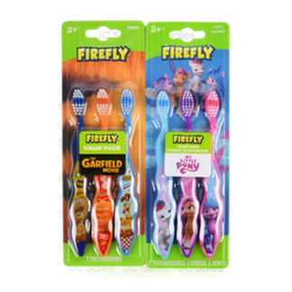 Firefly Licensed Kids Toothbrush Soft Asst 3 Pk