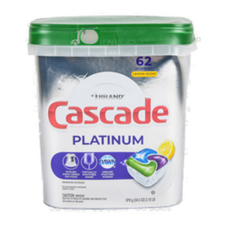 Cascade Platinum Pacs W/Dawn Lemon Scent 62 Ct