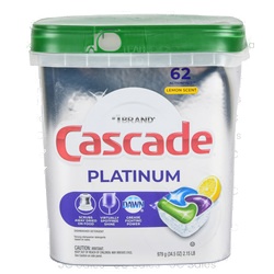 Cascade Platinum Pacs W/Dawn Lemon Scent 62 Ct