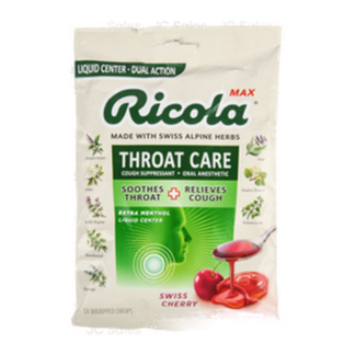 Ricola Throat Care Drops Swiss Cherry 34 Ct