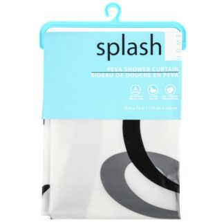 Shower Curtain Peva La Vie Black 70X72 In