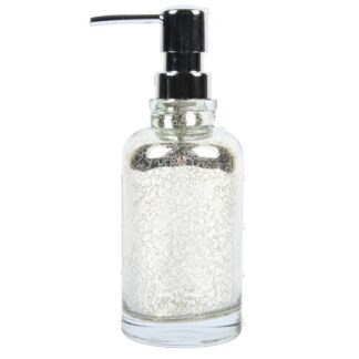 Athena Lotion Glass Dispenser W/Pump Silver