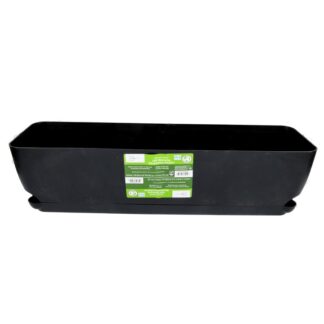 Self-Watering Window Box Planter Black 24 In