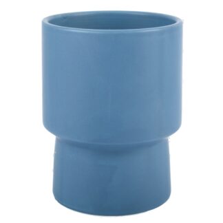 Ceramic Pedestal Planter Blue 5 In Pdq
