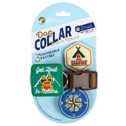Whimsy Dog Collar W/3 Patches Asst Size