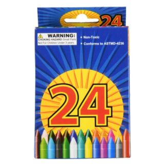 Crayons Wax Asst Colors 3.46 In 24 Ct
