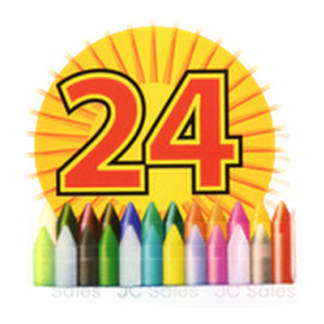 Crayons Wax Asst Colors 3.46 In 24 Ct