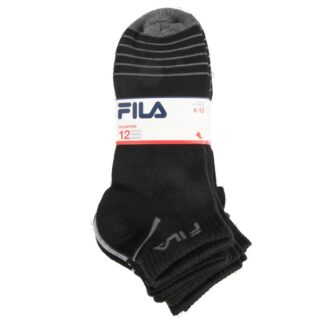 Fila 12 Pk Socks Quarter Black Size 6-12