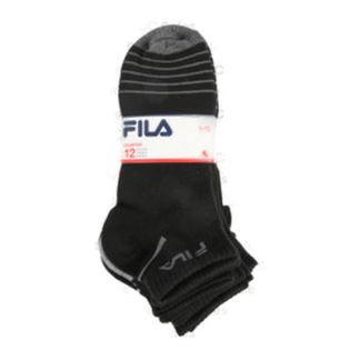 Fila 12 Pk Socks Quarter Black Size 6-12